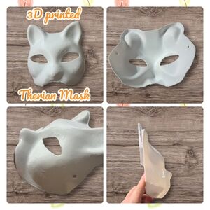 White Cat Therian Mask